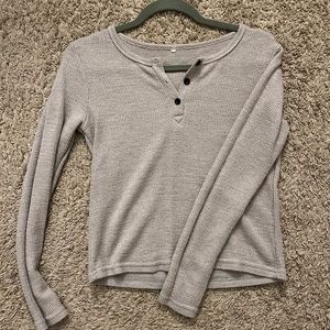Waffle knit long sleeve shirt size XS
